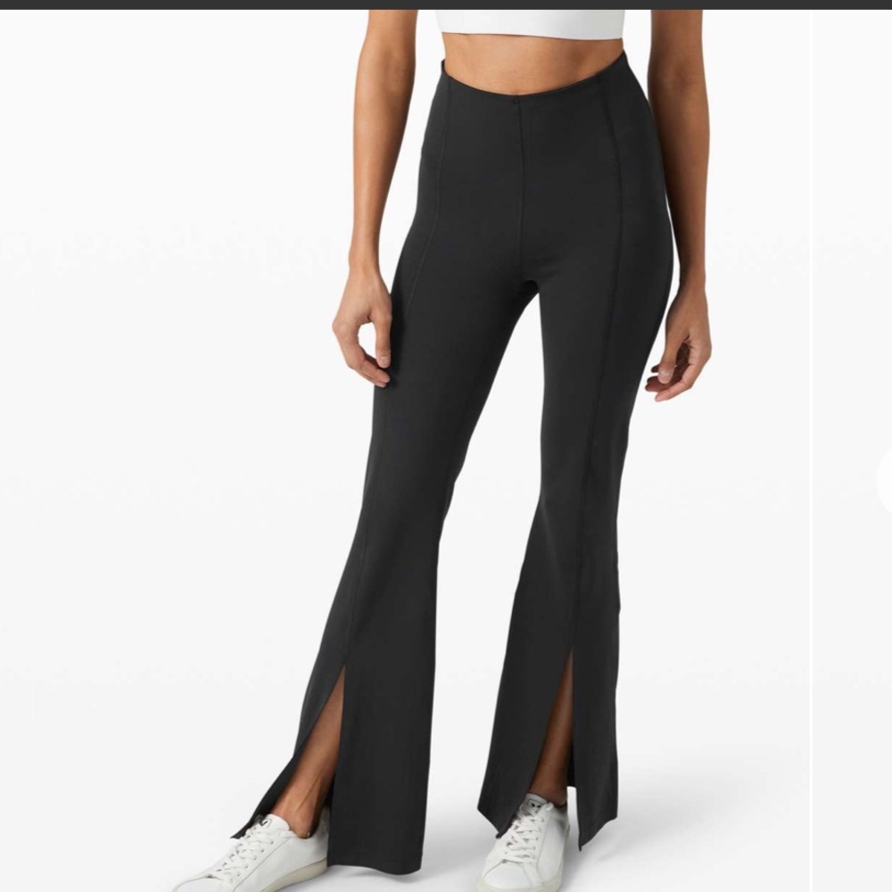 Black Lululemon In The Groove Flare Split Pant Size 2 EUC